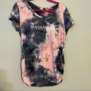 Tie dye maternity tee